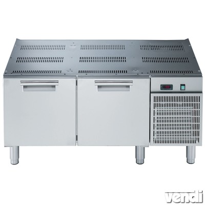 Készüléktartó hűtőpult, 2 fiókos, 1200mm (700-as főzősor)