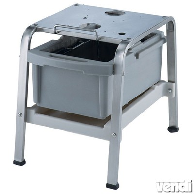 Rozsdamentes szűrőasztal kosárral, 5-10-15 kg-os burgonyakoptatókhoz (összeszerelt változat)
