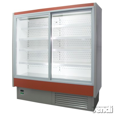 Tolóajtós hűtő faliregál beépített aggregátorral 1965x620x2020mm 