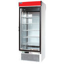 Hűtőszekrény üvegajtóval, elől-hátul üvegezett, alsó aggregátoros, ventilációs hűtéssel, 470L