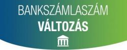 Bankszámlaszámunk megváltozott!