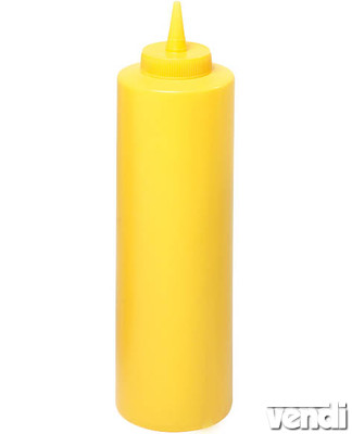 Műanyag szószos flakon, 7 dl-es - sárga