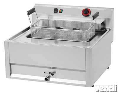 Olajsütő elektromos egymedencés 16 literes, 660mm, 1 kosárral