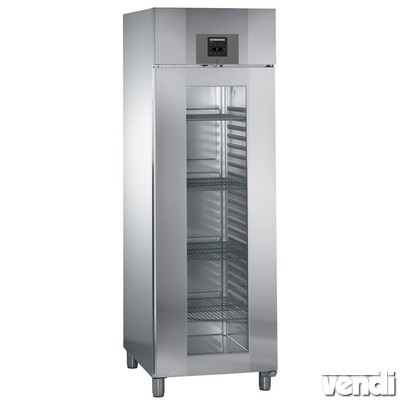 Üvegajtós hűtőszekrény, rozsdamentes, GN2/1, 597/465 literes - GKPv 6573