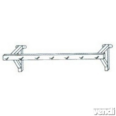 Fali húsfogas 6 foggal, 1000x250mm