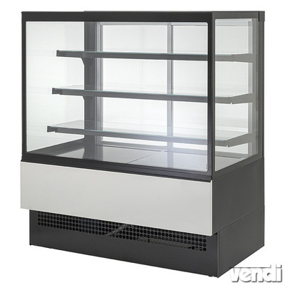 Sík üveges ventilációs hűtésű süteményespult 1805x774x1381 mm