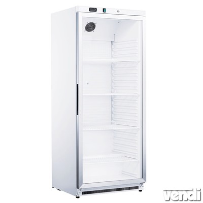 Üvegajtós hűtőszekrény, festett fehér kivitel, 600 literes