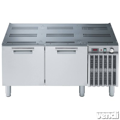 Készüléktartó hűtőpult, 2 fiókkal, 1200mm (900-as főzősor)