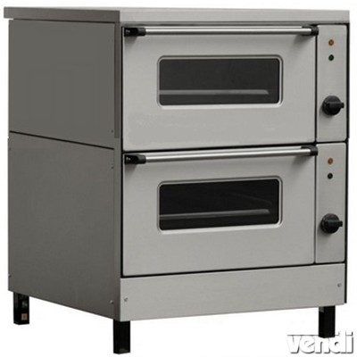 Statikus sütő elektromos GN2/1 méretű, 2 aknás, 2x4,5kW