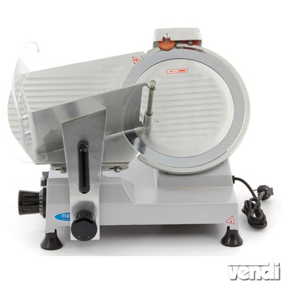 Felvágottszeletelő, döntött késű, 300 mm-es pengeátmérővel