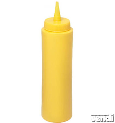 Műanyag szószos flakon, 2 dl-es - sárga