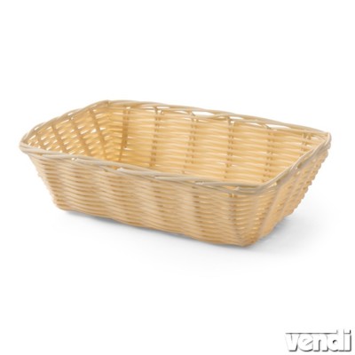 Műrattan kenyérkosár, szögletes, 225x150mm