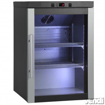 Üvegajtós hűtőszekrény, 160L