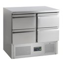 Kompakt hűtött munkaasztal, kétajtós, 260/130 literes