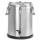 Hőszigetelt italszállító termosz csappal, duplafalú, patentzáras, 25 literes