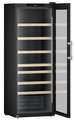 Üvegajtós borhűtő borszervírozó szekrény, fekete színű, 284 palackhoz - WFbli 7741