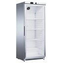 Üvegajtós hűtőszekrény, rozsdamentes, 600 literes