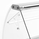 Fagylaltpult, 9 tégelyhelyes, hajlított üveggel, statikus hűtéssel