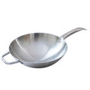 Indukciós wok serpenyő, rozsdamentes acél, 360mm átmérővel