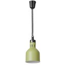 Melegentartó infralámpa, függesztett, 250W, zöld színű hengeres lámpatesttel