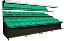Zöldséges állvány, moduláris fali kivitel, hűtetlen, 2450mm hosszú