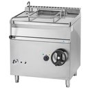 Elektromos üzemű buktatható serpenyő, 80 literes, inox fenékkel