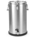 Hőszigetelt italszállító termosz csappal, duplafalú, patentzáras, 35 literes