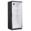 Üvegajtós hűtőszekrény, festett fekete kivitel, 600 literes