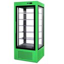 Süteményes hűtő vitrin fix polcokkal, 745x745x2000mm 