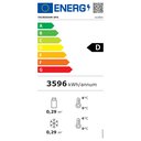 Hajlított üveges ventilációs hűtésű süteményespult 604x770x1395 mm