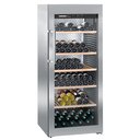 Üvegajtós borhűtőszekrény, rm.acél, 201 palackhoz -  WKes 4552