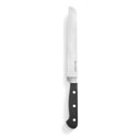 Kovácsolt kenyérvágó - szeletelő kés, recés, 230/345mm, fekete műanyag nyéllel