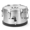 Hőszigetelt italszállító termosz csappal, duplafalú, patentzáras, 10 literes