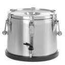 Hőszigetelt italszállító termosz csappal, duplafalú, patentzáras, 15 literes