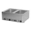 Bain Marie asztali, 2xGN1/1-200 medencével, leeresztő csappal