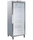 1 üvegajtós hűtőszekrény, inox, 400L/268L, +2/+10°C