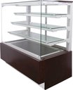 Süteményes hűtő vitrin sík üvegezéssel, ventilációs hűtéssel, 1340x780mm 