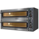 Pizzasütő kemence, 2 aknás, elektromos, 6+6db 35cm-es pizzához (19,2kW)