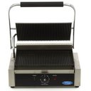 Kontakt panini grill, alul-felül bordázott öntöttvas sütőlapokkal