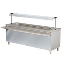 Bain-marie vízfürdős melegentartó pultelem melegentartó szekrénnyel, rozsdamentes, GN6/1, 2100mm