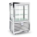 Csokoládé hűtővitrin, nyílóajtós, négy oldalon üvegezett, 425L "QUADRO"