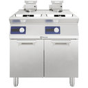 Kétmedencés elektromos olajsütő, 2x10 literes, ajtós szekrénnyel, 24kW "OptiOil"