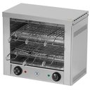 Kétszintes toaster melegszendvics sütő, 6 szendvicshez, quartz fűtőbetéttel