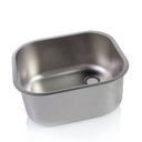 Ipari mosogatómedence, RM acél, munkapultba hegeszthető, 340x400x200 mm, jobbos