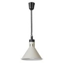 Melegentartó infralámpa, függesztett, 250W, fehér színű kúpos lámpatesttel