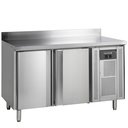 Hűtött munkaasztal hátsó felhajtással, GN1/1 belméret, 2 ajtós