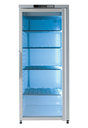 Üvegajtós fagyasztószekrény, fehér, 400L, -15/-22°C