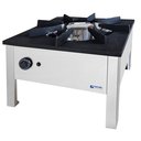 Főzőzsámoly gázüzemű, 14kW, piezo gyújtóval, öntöttvas edénytartó ráccsal