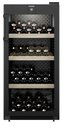 Üvegajtós borhűtőszekrény, fekete színű, 142 palackhoz - WPbl 4201