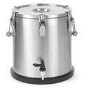 Hőszigetelt italszállító termosz csappal, duplafalú, patentzáras, 20 literes